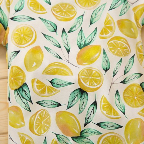 NWT baby kids outfit jumpsuit lemons cute - Picture 5 of 5
